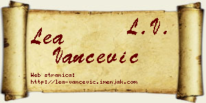 Lea Vančević vizit kartica